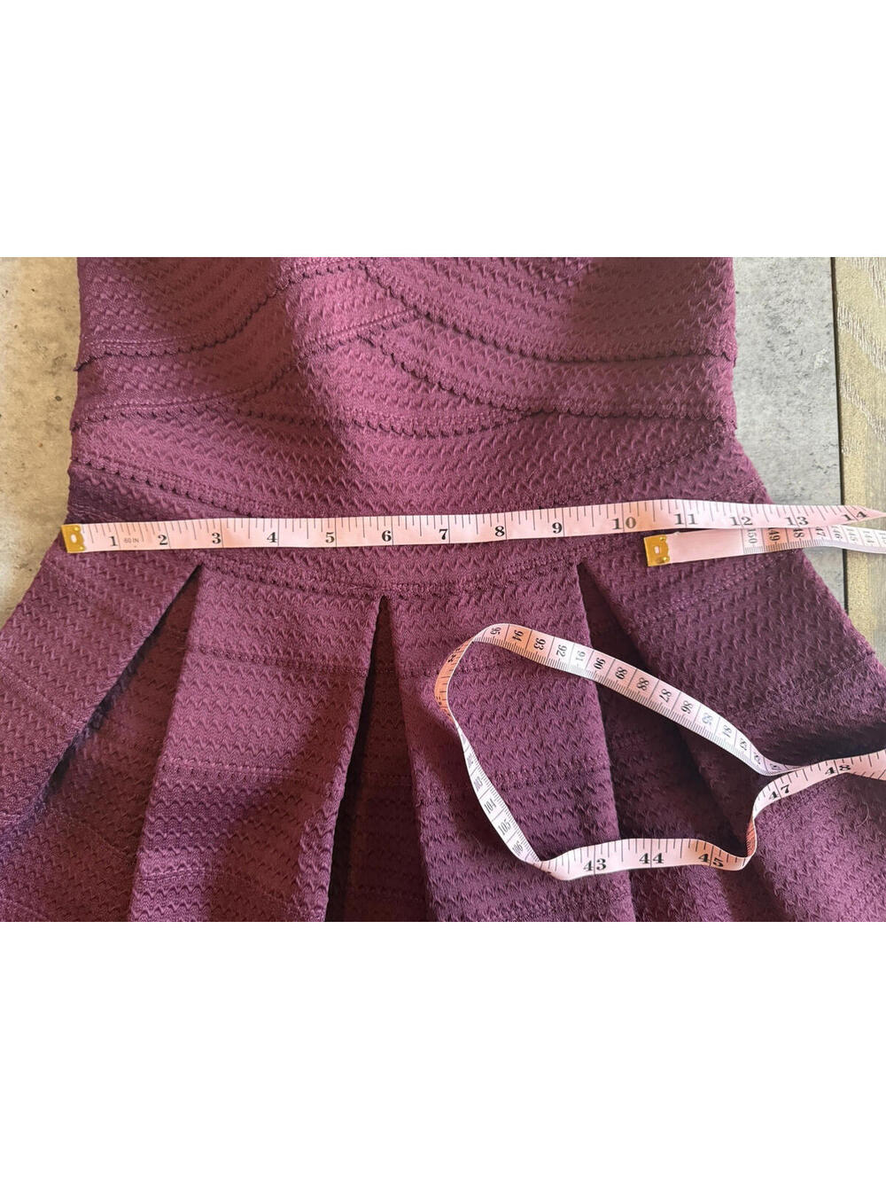 EXPRESS Women's Strapless Mini Dress Fit & Flare Pleated Cocktail Party - Picture 9 of 9